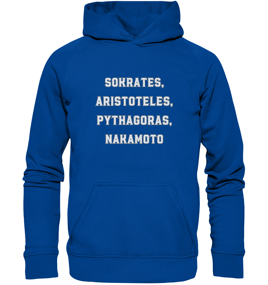SOKRATES, ARISTOTELES, PHYTHAGORAS, NAKAMOTO  - Basic Unisex Hoodie
