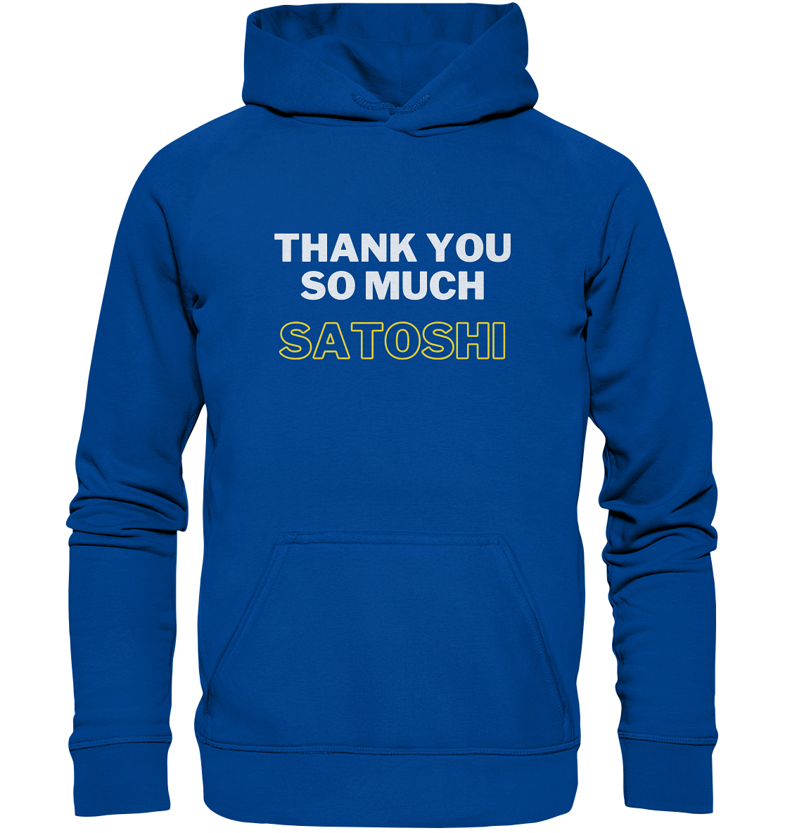 THANK YOU SO MUCH SATOSHI (weiss / gelb)  - Basic Unisex Hoodie