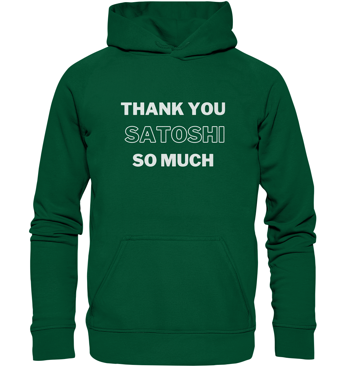 THANK YOU SO MUCH SATOSHI (Version pure white) - Basic Unisex Hoodie