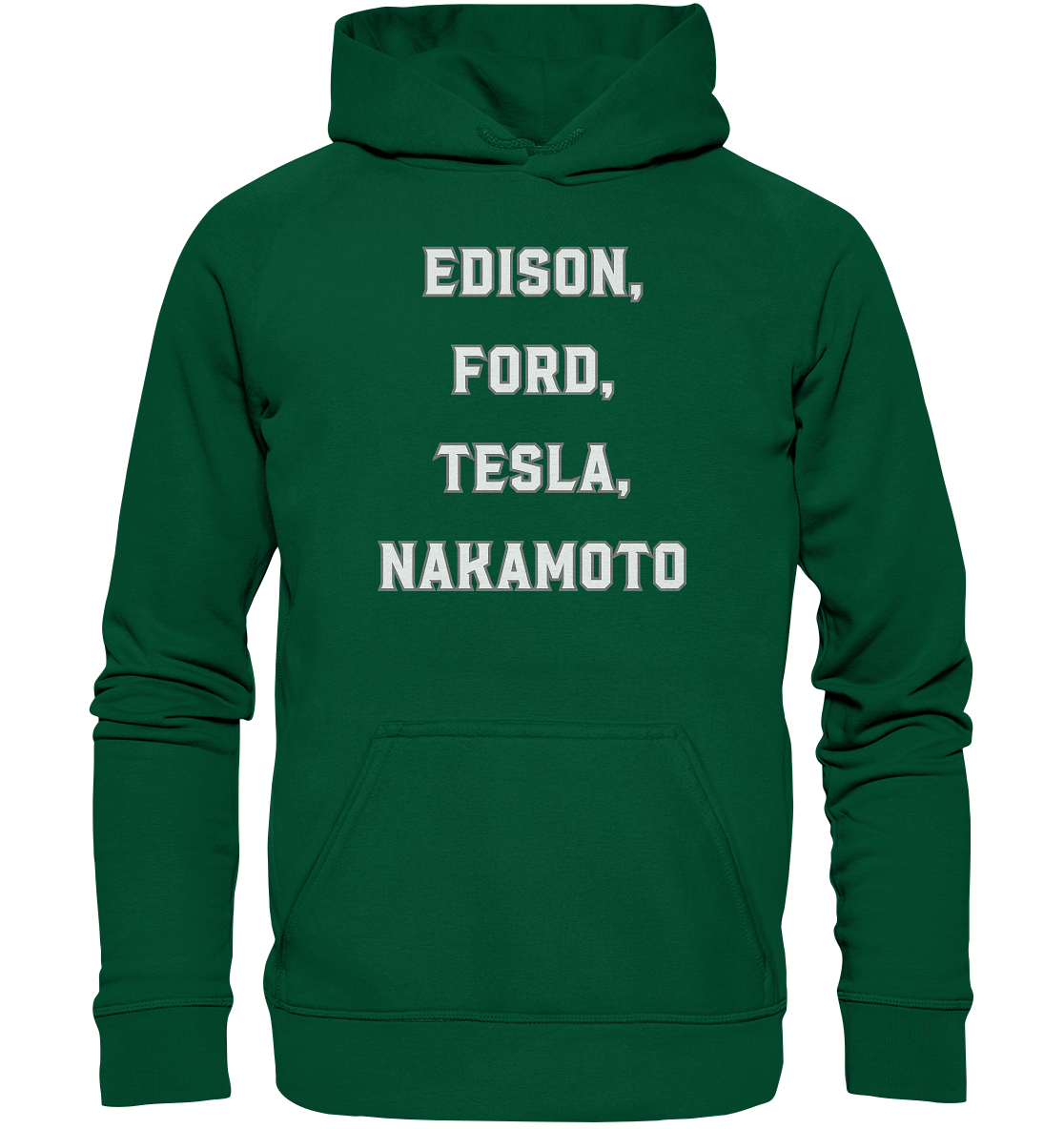 Erfinder: EDISON, FORD, TESLA, NAKAMOTO - Basic Unisex Hoodie
