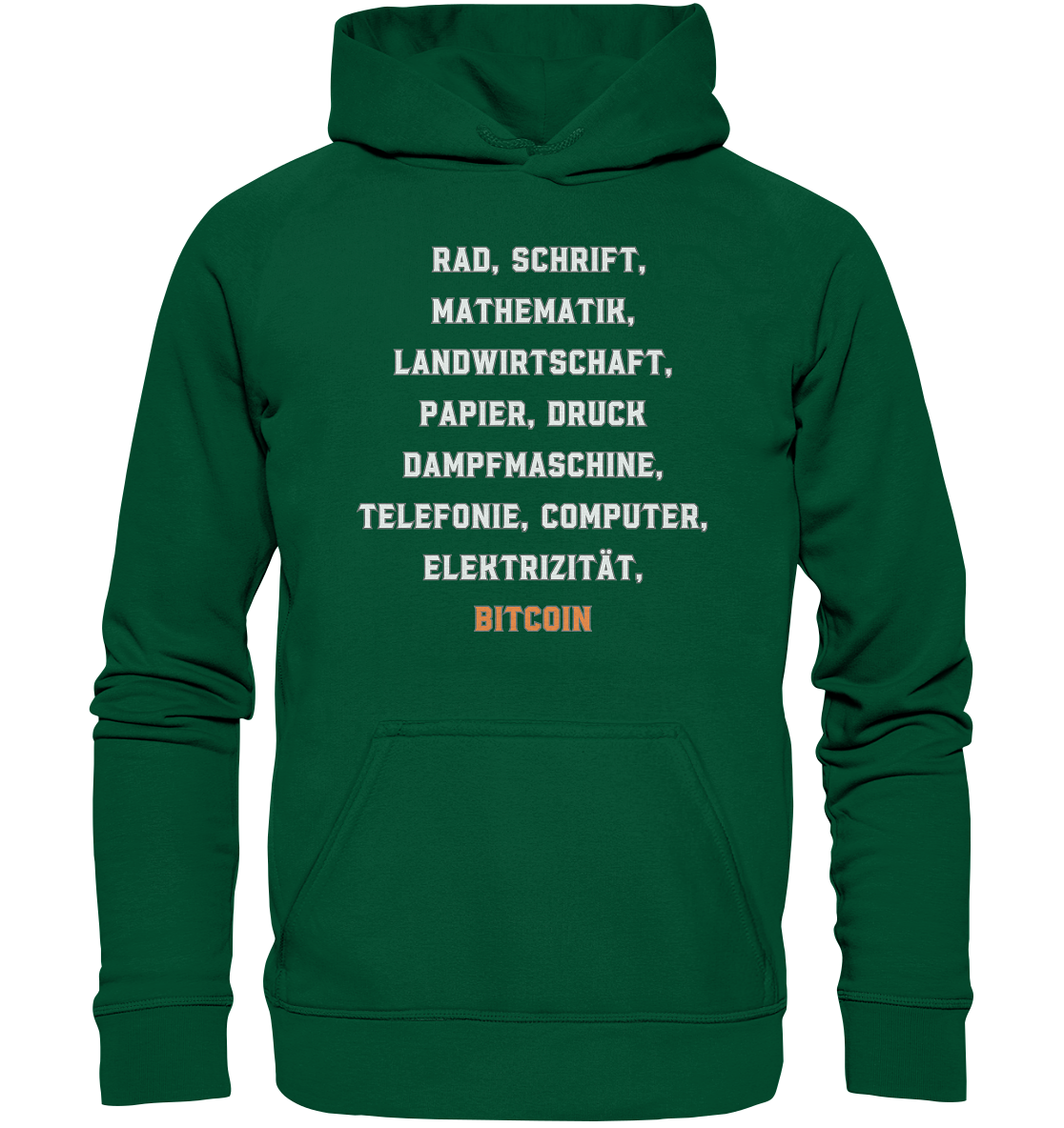 Erfindungen vom Rad bis zu BITCOIN - Basic Unisex Hoodie