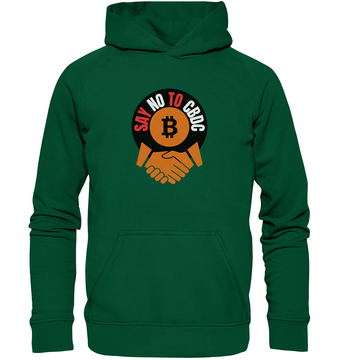 SAY NO TO CBDC - handshake (Ladies Collection 21% Rabatt bis zum Halving 2024)  - Basic Unisex Hoodie