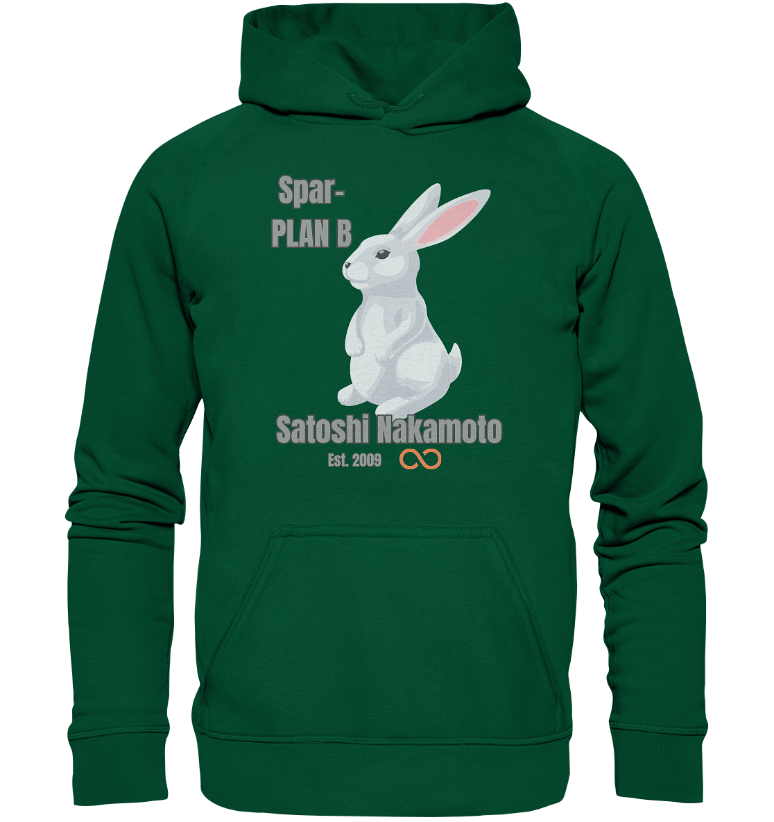 Spar-PLAN B SATOSHI NAKAMOTO Est. 2009 (unendlich) - LADIES COLLECTION 21% automat. Rabatt bis zum Halving 2024  - Basic Unisex Hoodie