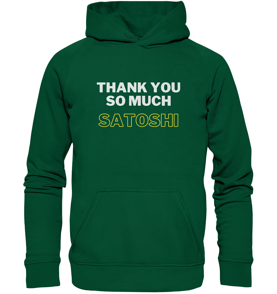 THANK YOU SO MUCH SATOSHI (weiss / gelb)  - Basic Unisex Hoodie