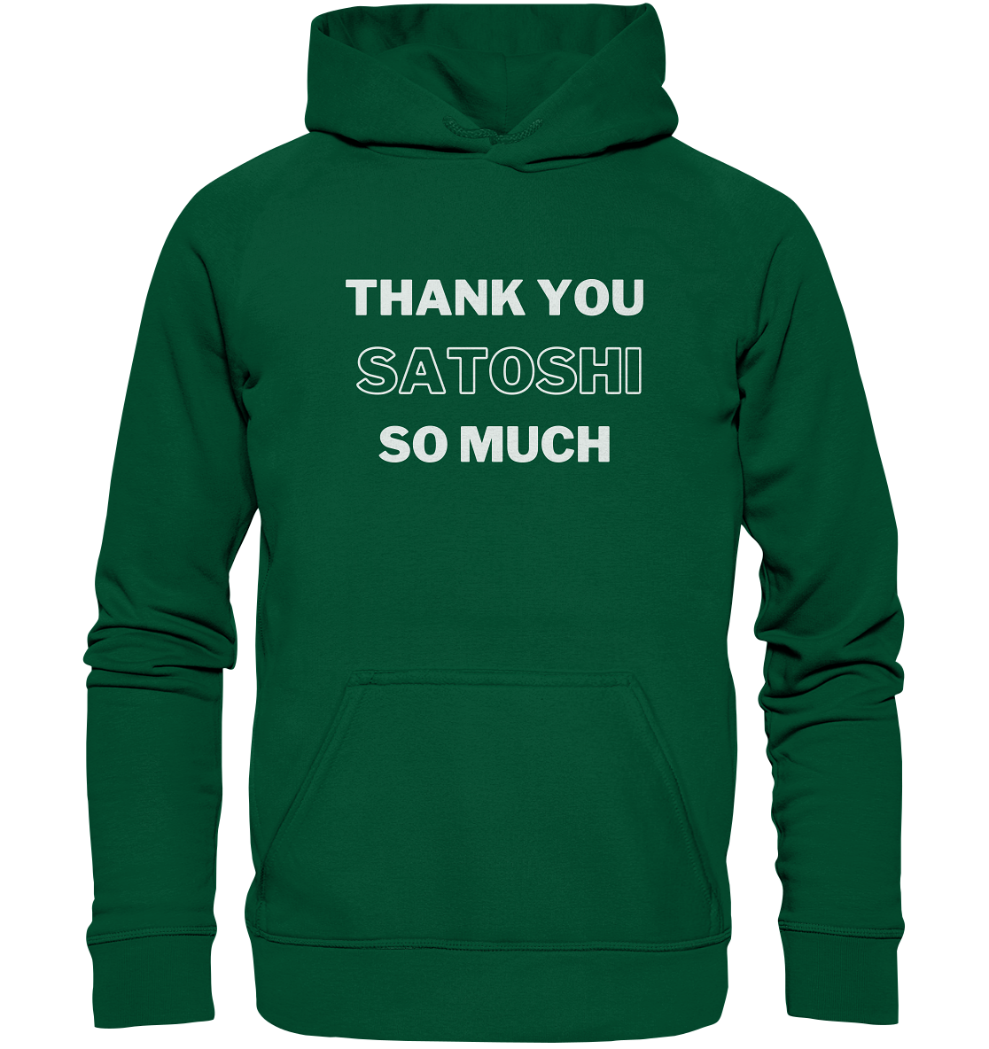 THANK YOU SO MUCH SATOSHI (Version pure white) - LADIES COLLECTION 21% automat. Rabatt bis zum Halving 2024  - Basic Unisex Hoodie