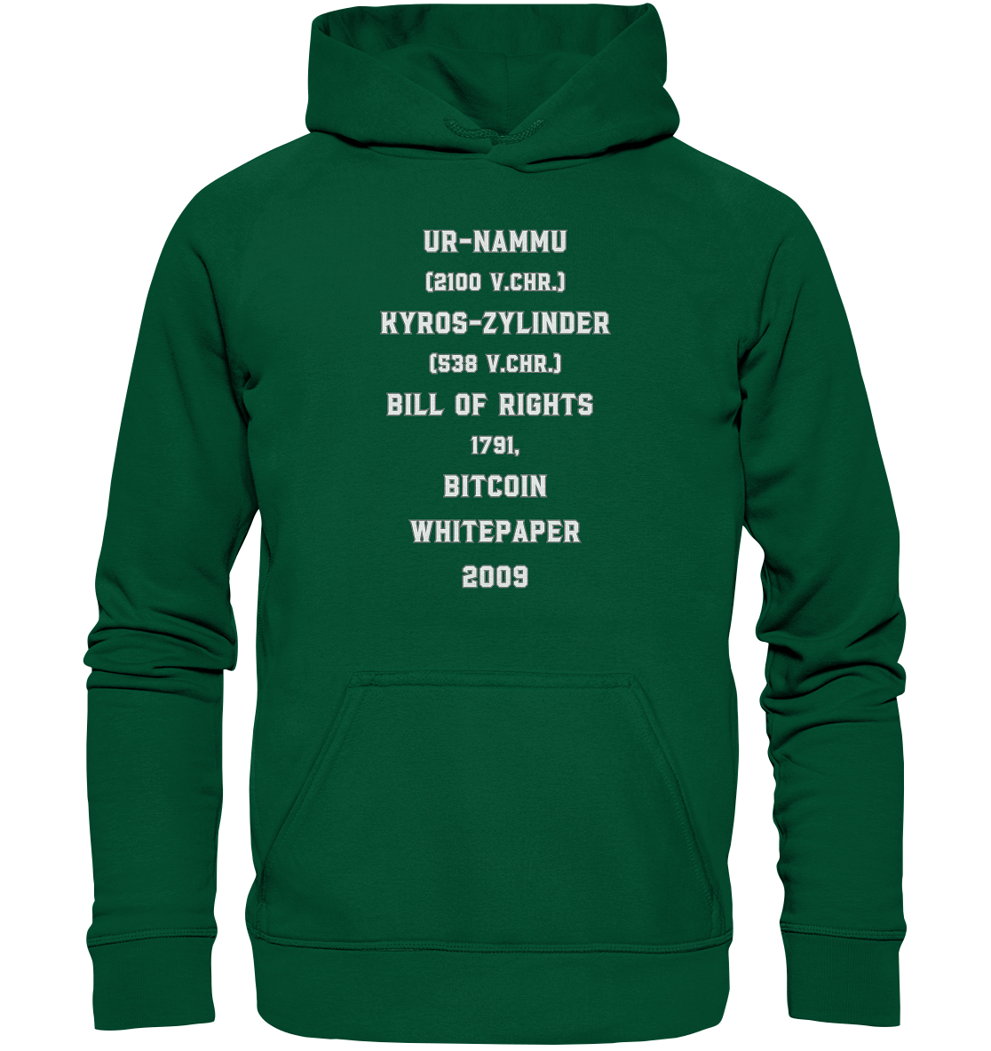 UR-NAMMU, KYROS-ZYLINDER, BILL OF RIGHTS, BITCOIN WHITEPAPER - Basic Unisex Hoodie