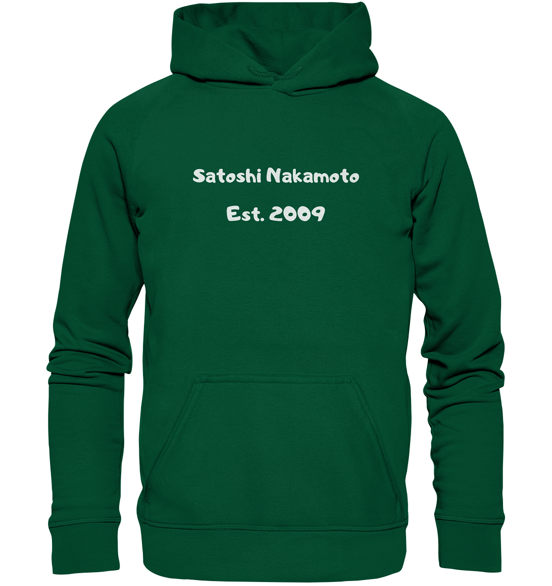 Satoshi Nakamoto Est. 2009 (Signatur pur) - Basic Unisex Hoodie