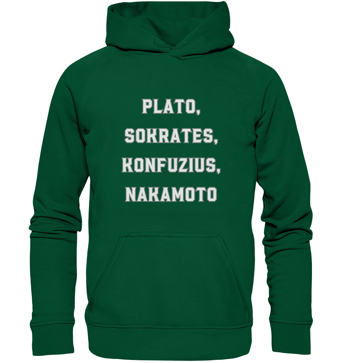 PLATO, SOKRATES, KONFUZIUS, NAKAMOTO  - Basic Unisex Hoodie