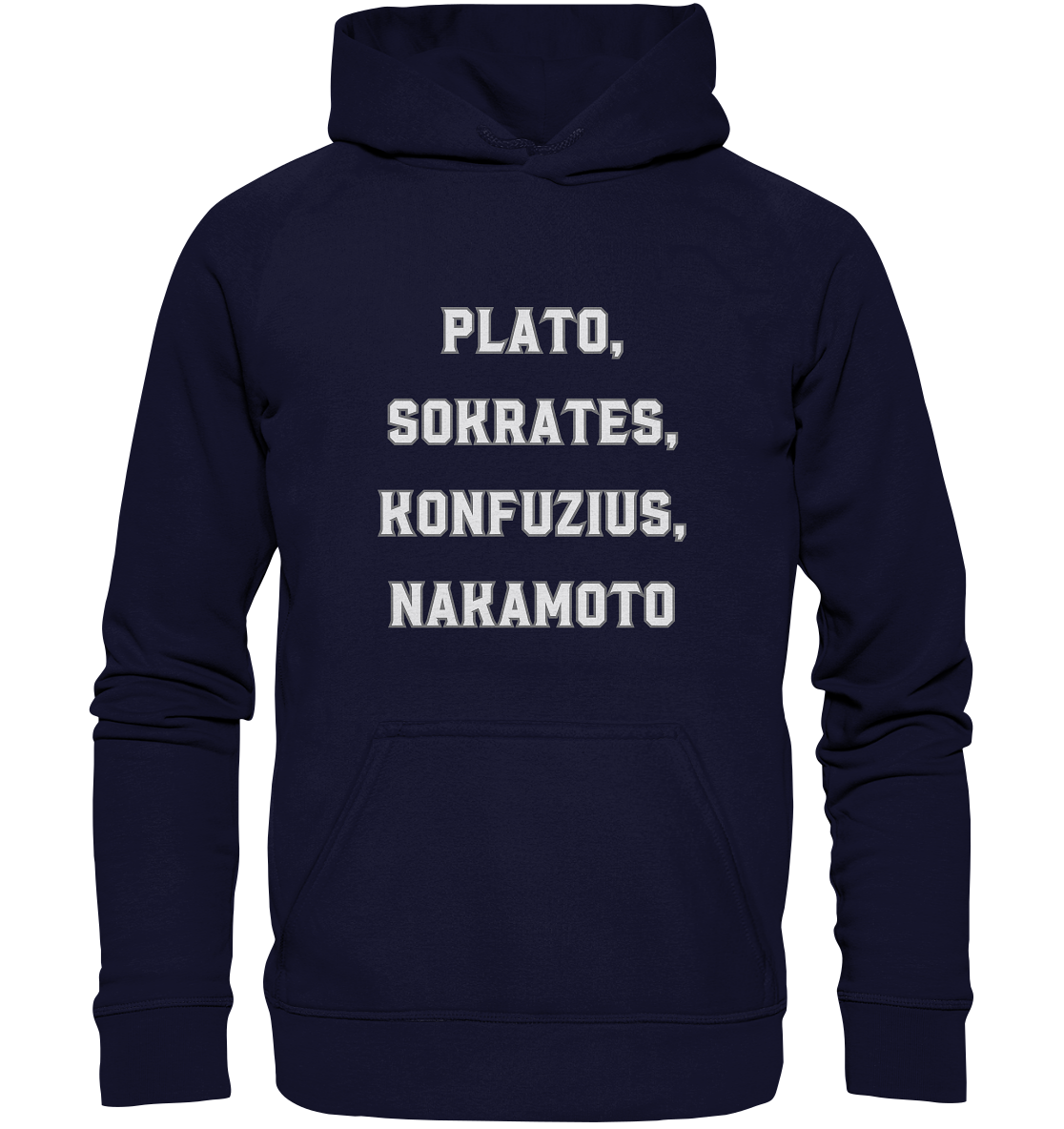 PLATO, SOKRATES, KONFUZIUS, NAKAMOTO  - Basic Unisex Hoodie