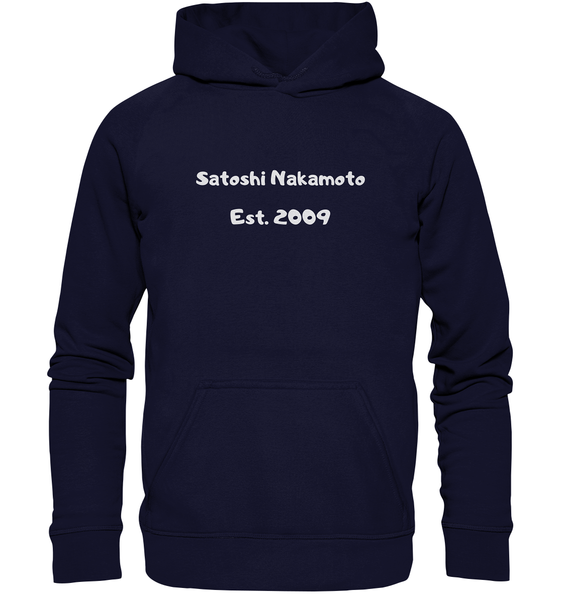 Satoshi Nakamoto Est. 2009 (Signatur pur) - Basic Unisex Hoodie
