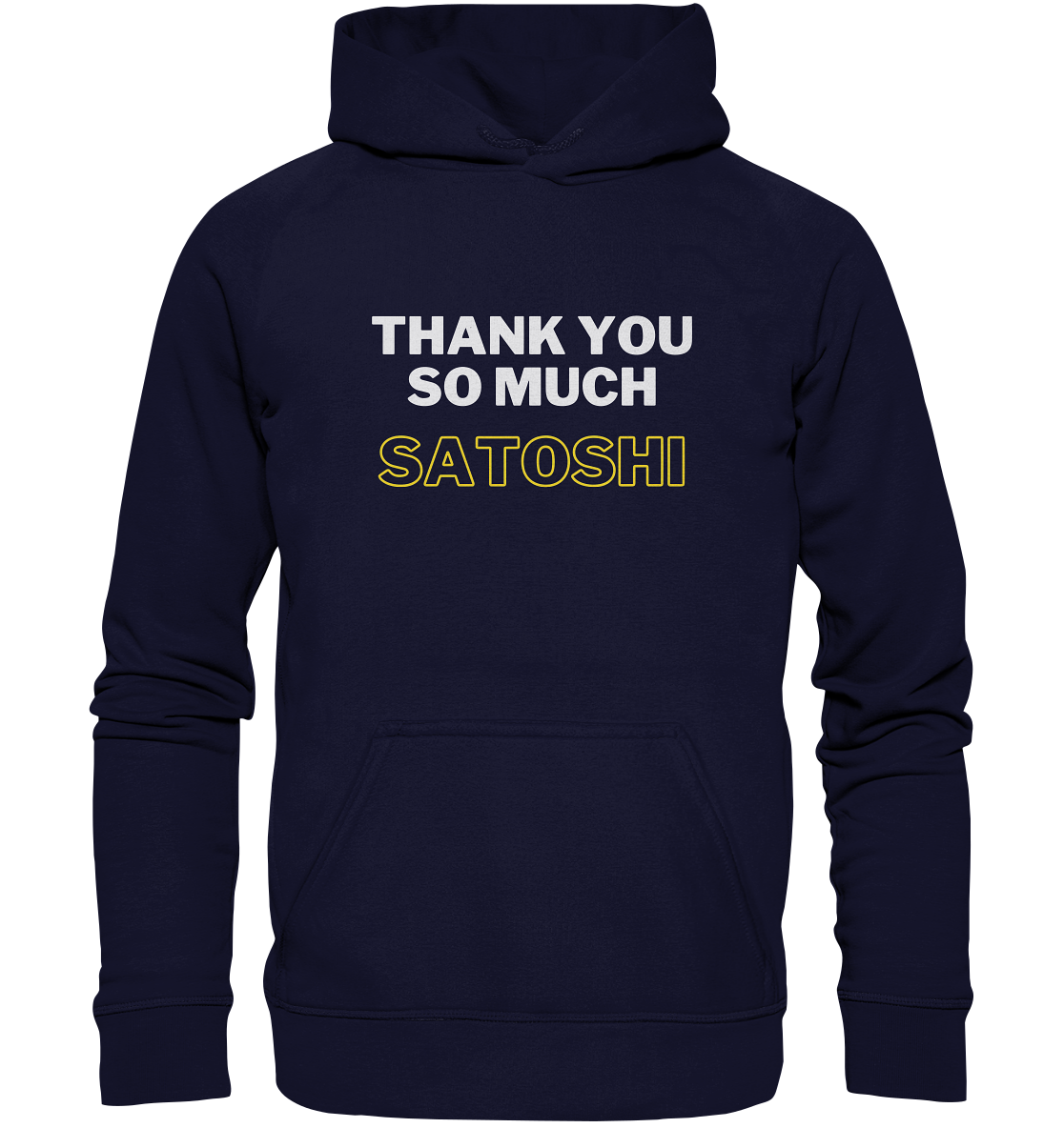 THANK YOU SO MUCH SATOSHI (weiss / gelb)  - Basic Unisex Hoodie