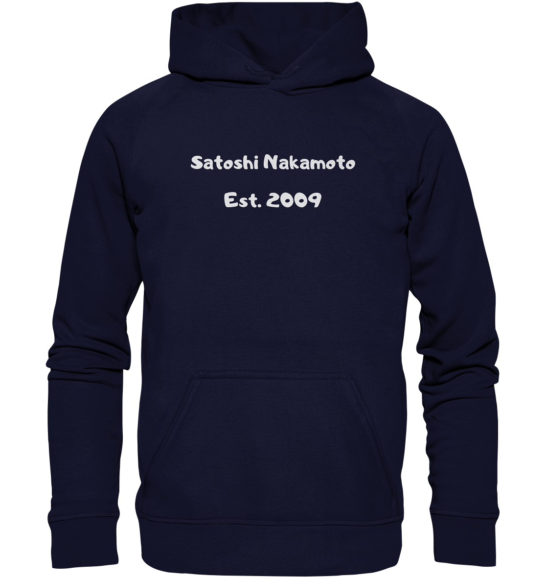 SATOSHI NAKAMOTO Est. 2009 (Signatur pur) - LADIES COLLECTION 21% automat. Rabatt bis zum Halving 2024   - Basic Unisex Hoodie
