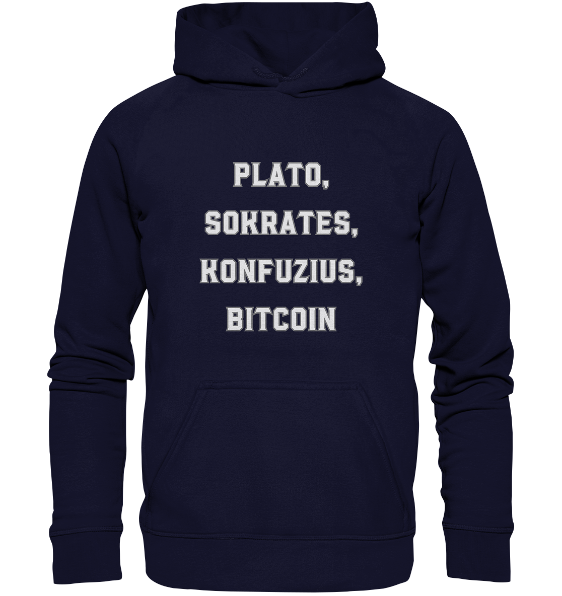 PLATO, SOKRATES, KONFUZIUS, BITCOIN  - Basic Unisex Hoodie