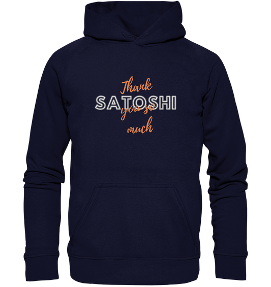 THANK YOU SO MUCH SATOSHI (Version Chaos) - LADIES COLLECTION 21% automat. Rabatt bis zum Halving 2024   - Basic Unisex Hoodie