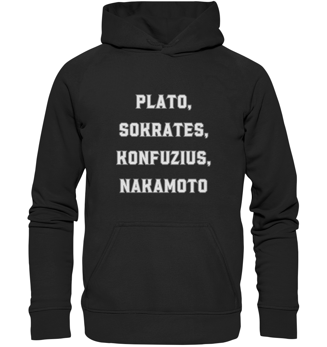 PLATO, SOKRATES, KONFUZIUS, NAKAMOTO  - Basic Unisex Hoodie