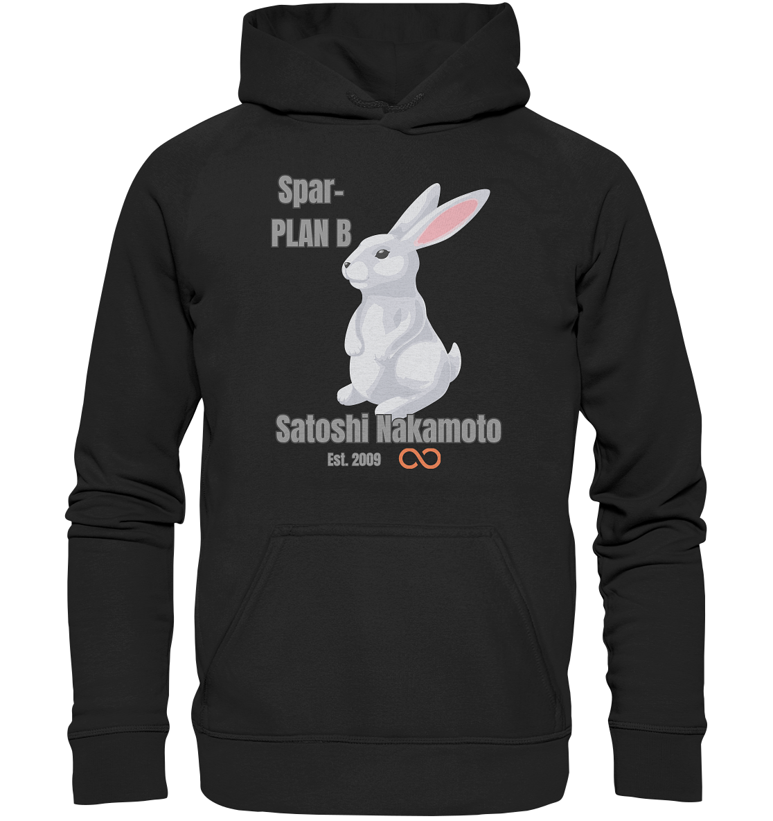 Spar-PLAN B SATOSHI NAKAMOTO Est. 2009 (unendlich) - LADIES COLLECTION 21% automat. Rabatt bis zum Halving 2024  - Basic Unisex Hoodie
