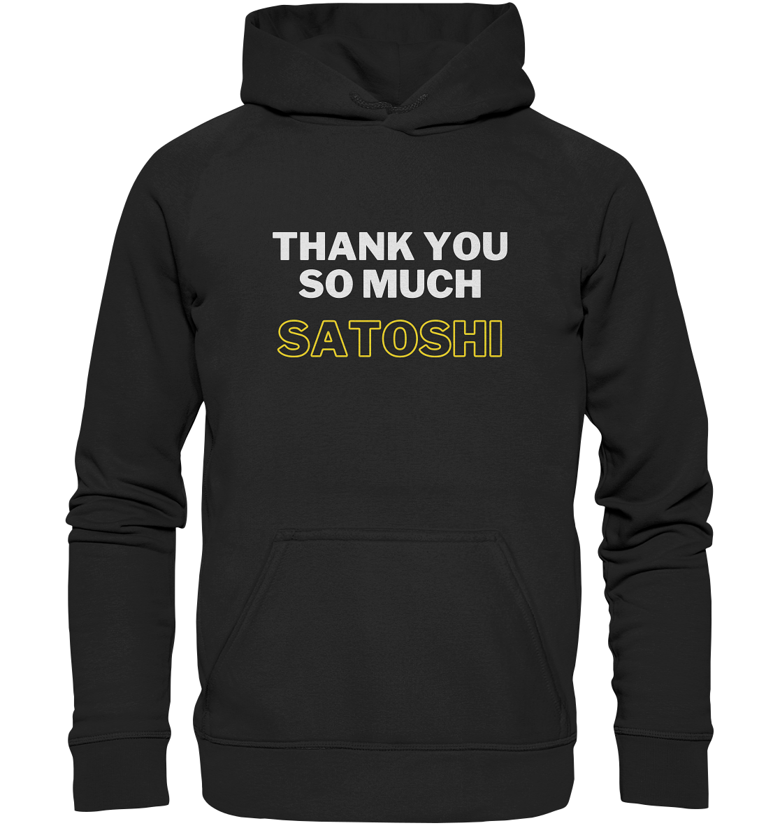 THANK YOU SO MUCH SATOSHI (weiss / gelb)  - Basic Unisex Hoodie