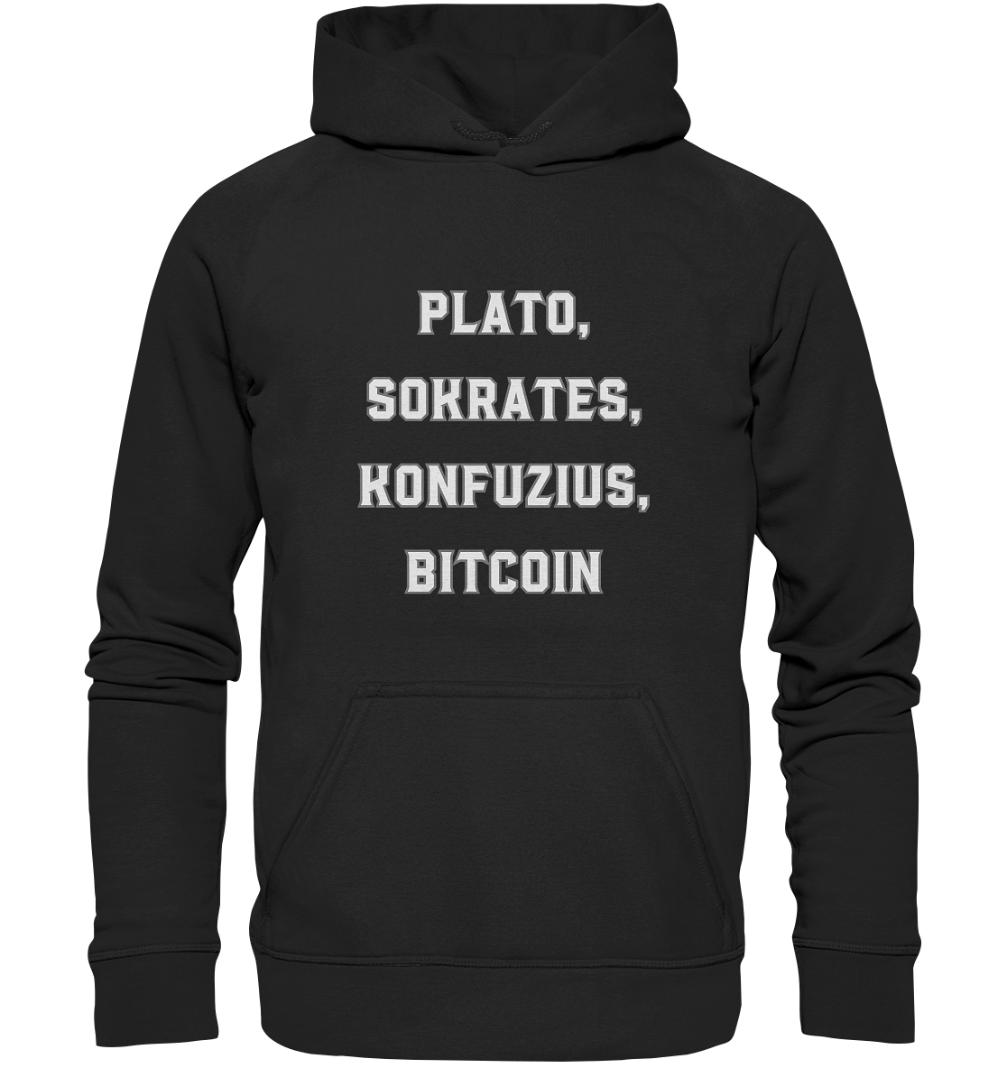 PLATO, SOKRATES, KONFUZIUS, BITCOIN  - Basic Unisex Hoodie