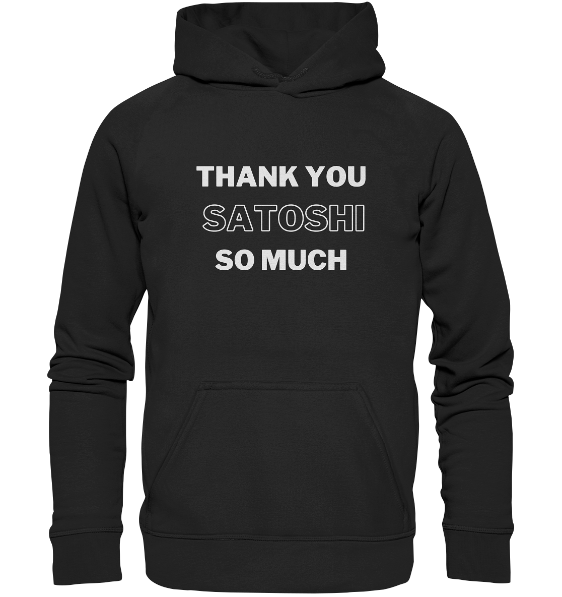THANK YOU SO MUCH SATOSHI (Version pure white) - Basic Unisex Hoodie