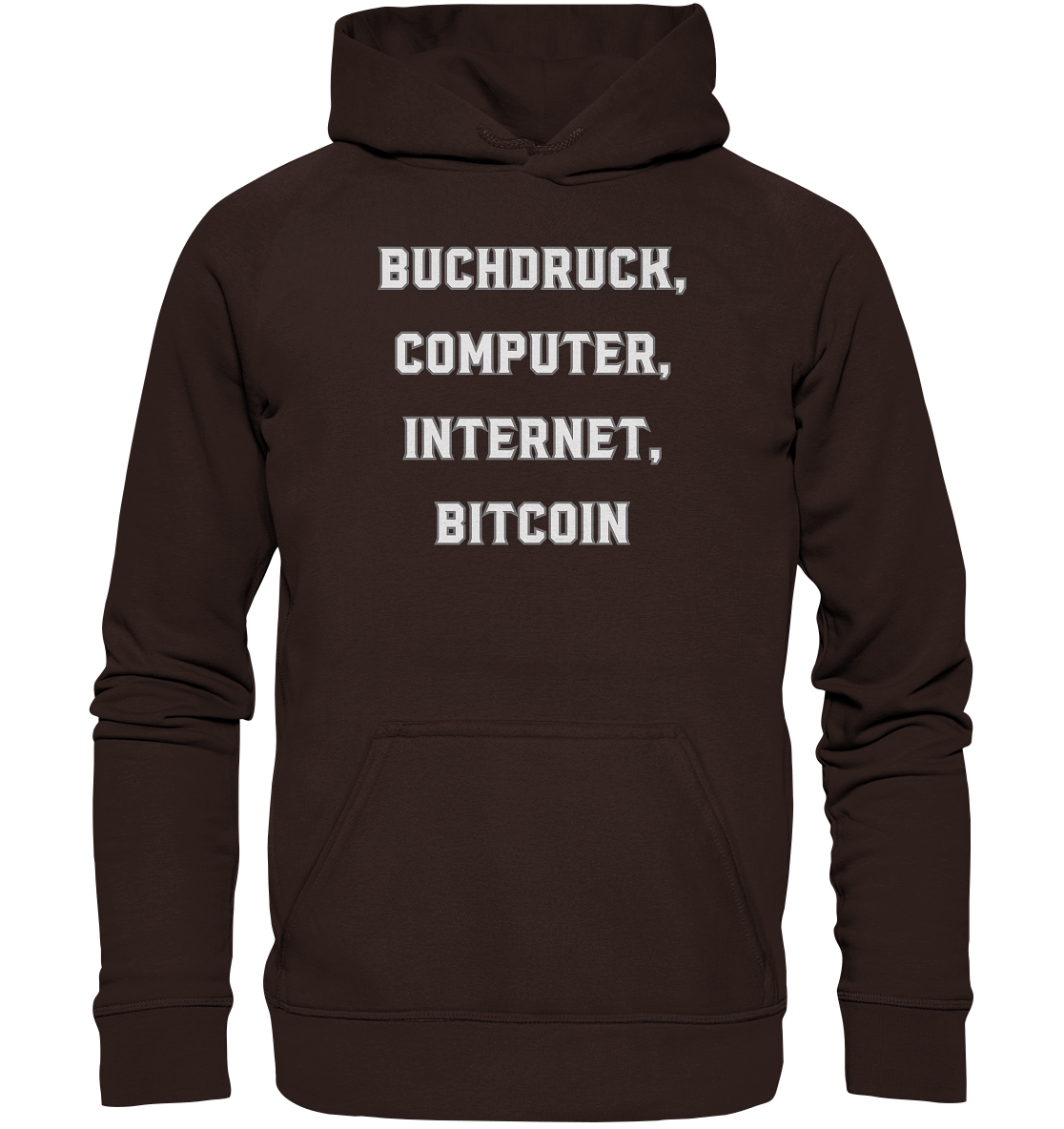 Buchdruck, Computer, Internet, Bitcoin - Basic Unisex Hoodie