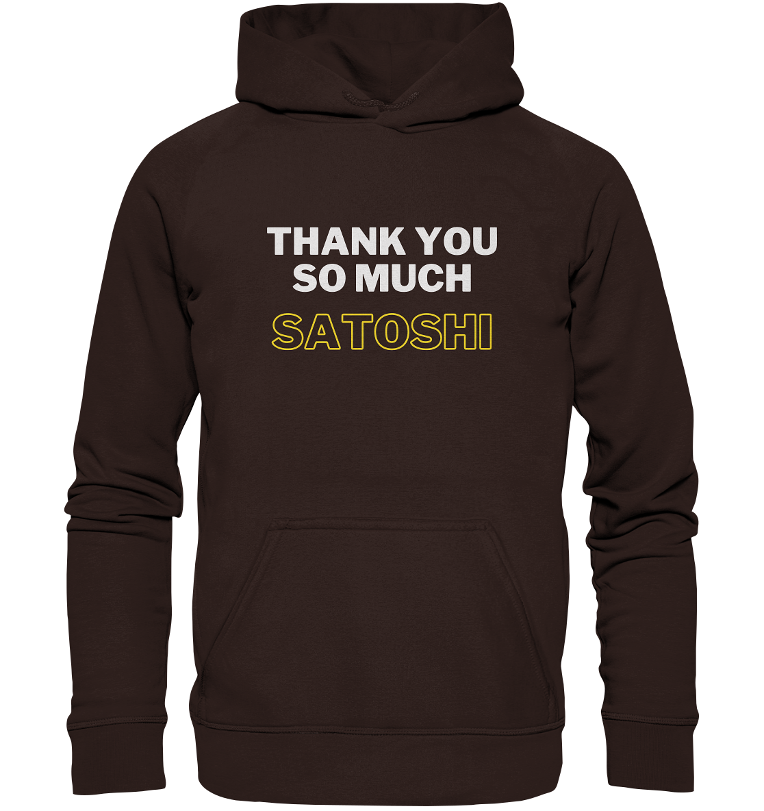 THANK YOU SO MUCH SATOSHI (weiss / gelb)  - Basic Unisex Hoodie