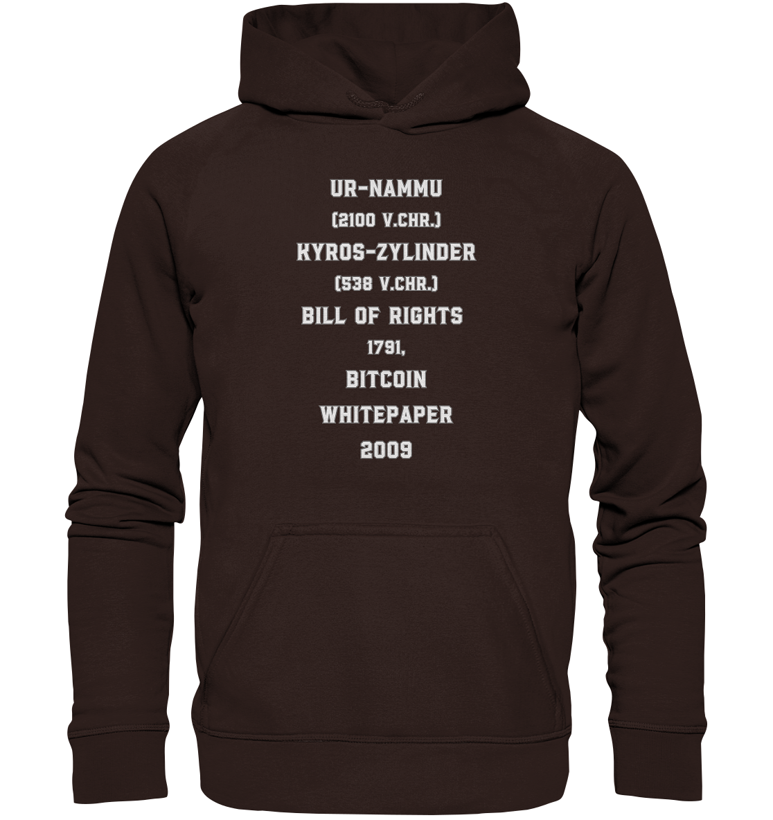 UR-NAMMU, KYROS-ZYLINDER, BILL OF RIGHTS, BITCOIN WHITEPAPER - Basic Unisex Hoodie