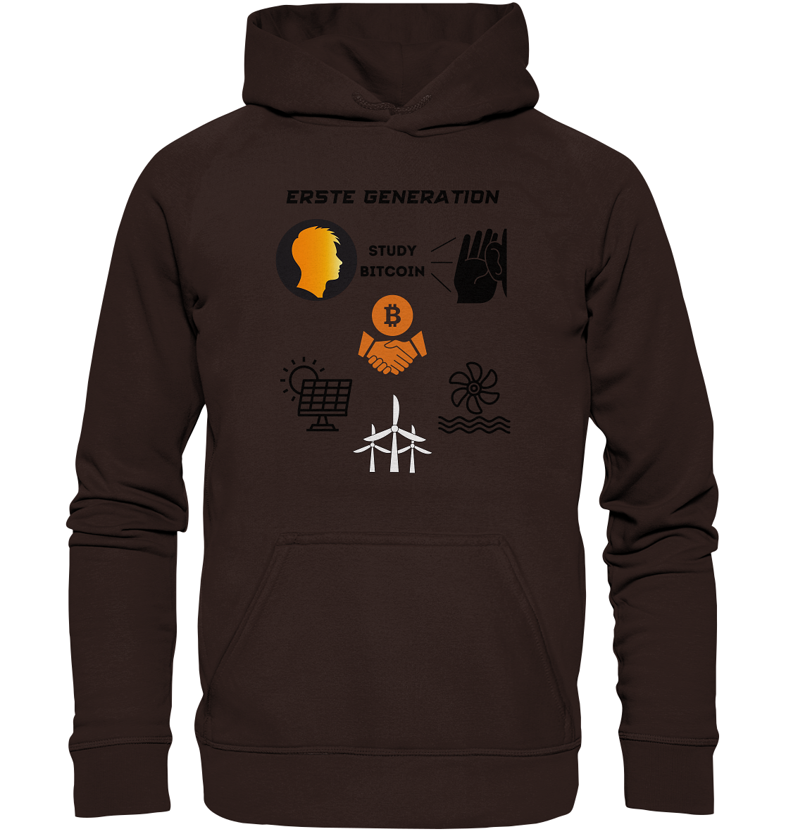 ERSTE (BITCOIN) GENERATION - STUDY BITCOIN (3 grüne Energie Grafiken) - LADIES COLLECTION 21% automat. Rabatt bis zum Halving 2024   - Basic Unisex Hoodie