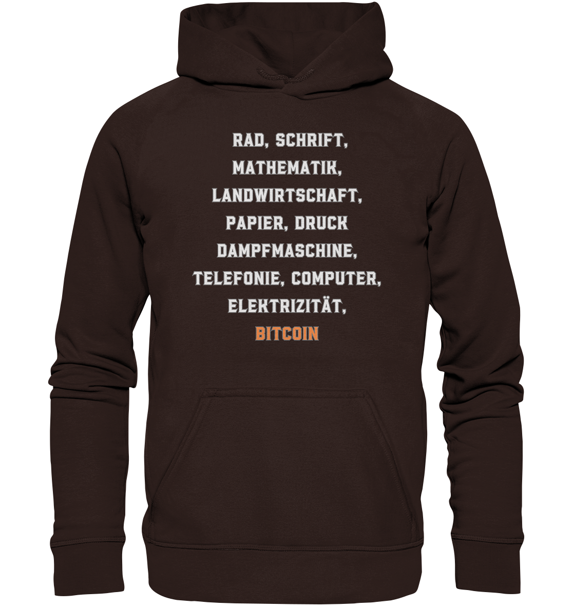 Erfindungen vom Rad bis zu BITCOIN - Basic Unisex Hoodie