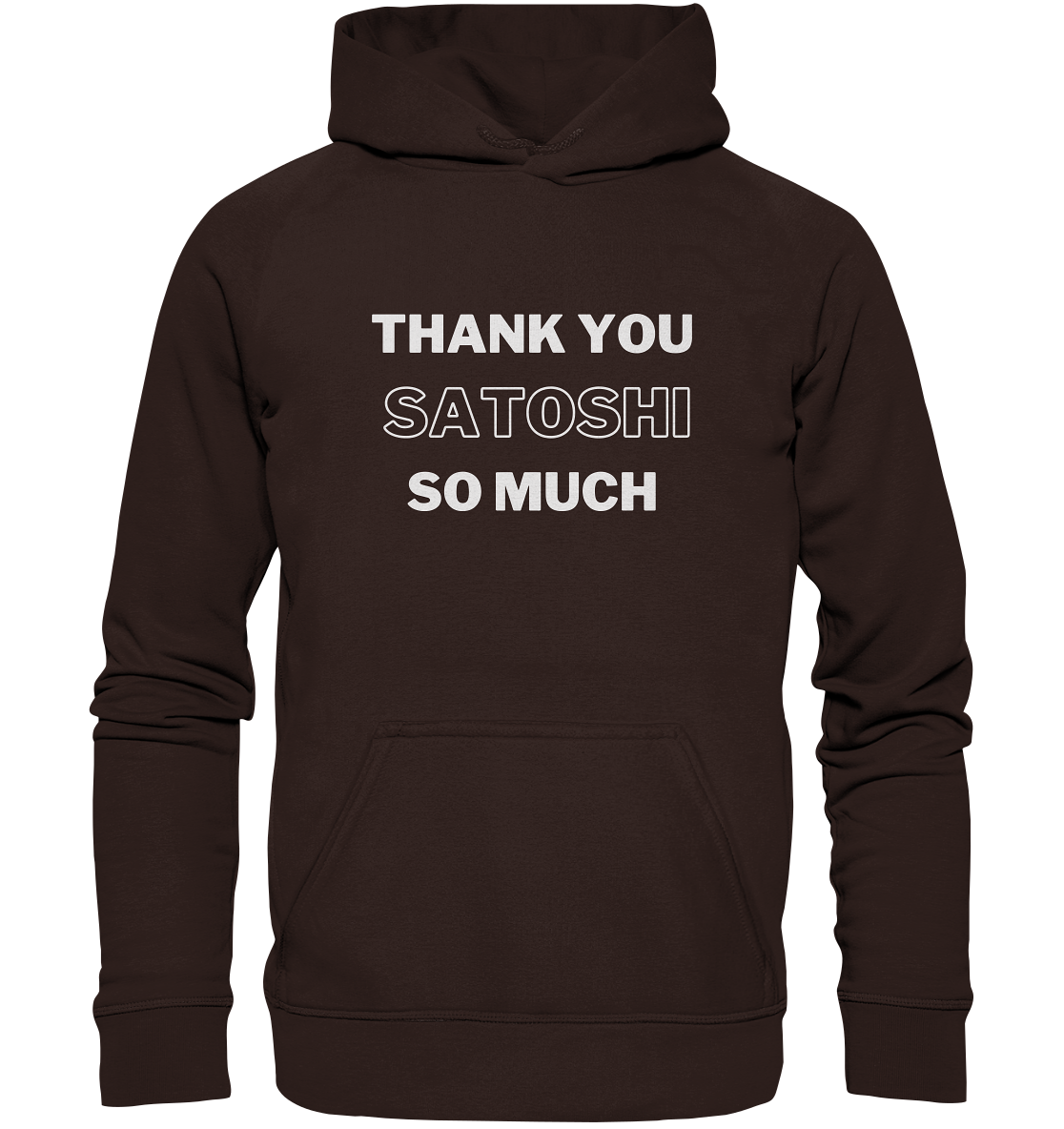 THANK YOU SO MUCH SATOSHI (Version pure white) - Basic Unisex Hoodie