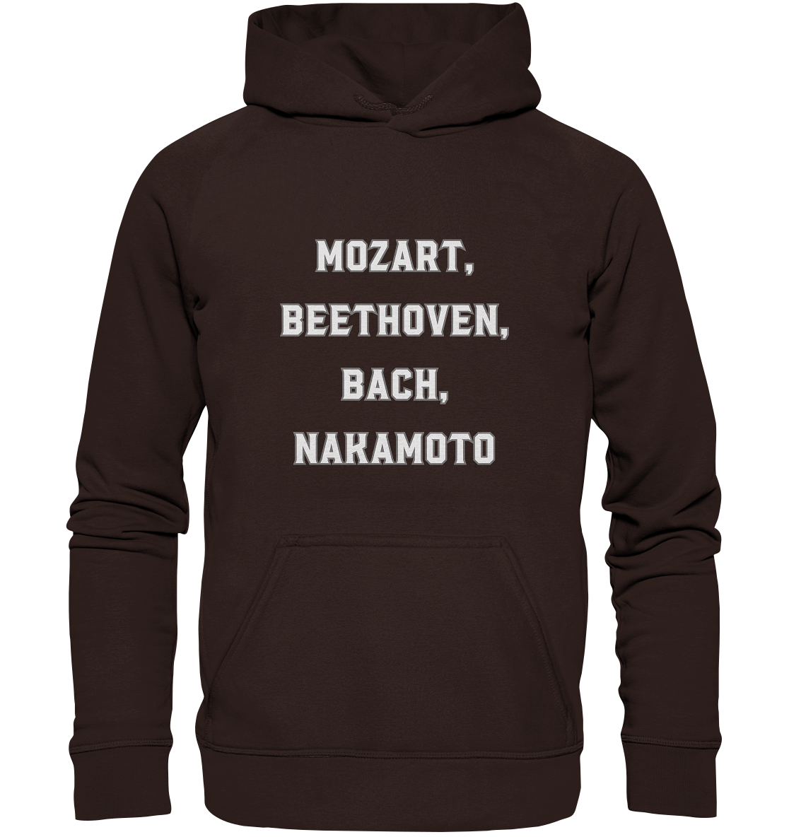 MOZART, BEETHOVEN, BACH, NAKAMOTO  - Basic Unisex Hoodie