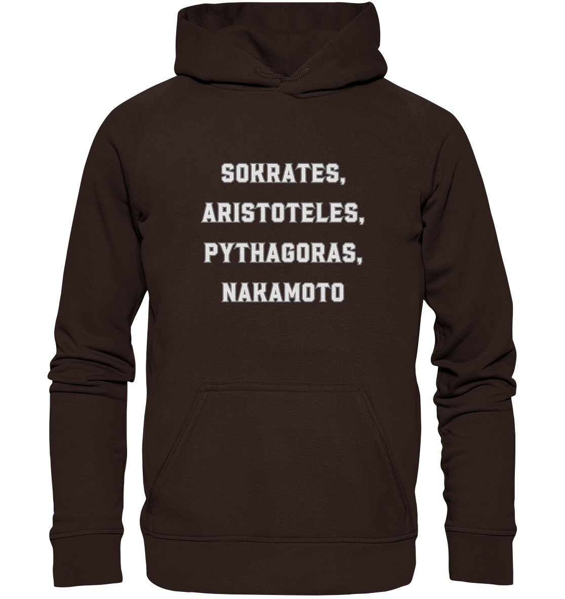 SOKRATES, ARISTOTELES, PHYTHAGORAS, NAKAMOTO  - Basic Unisex Hoodie