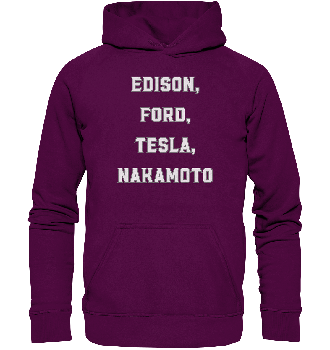 Erfinder: EDISON, FORD, TESLA, NAKAMOTO - Basic Unisex Hoodie