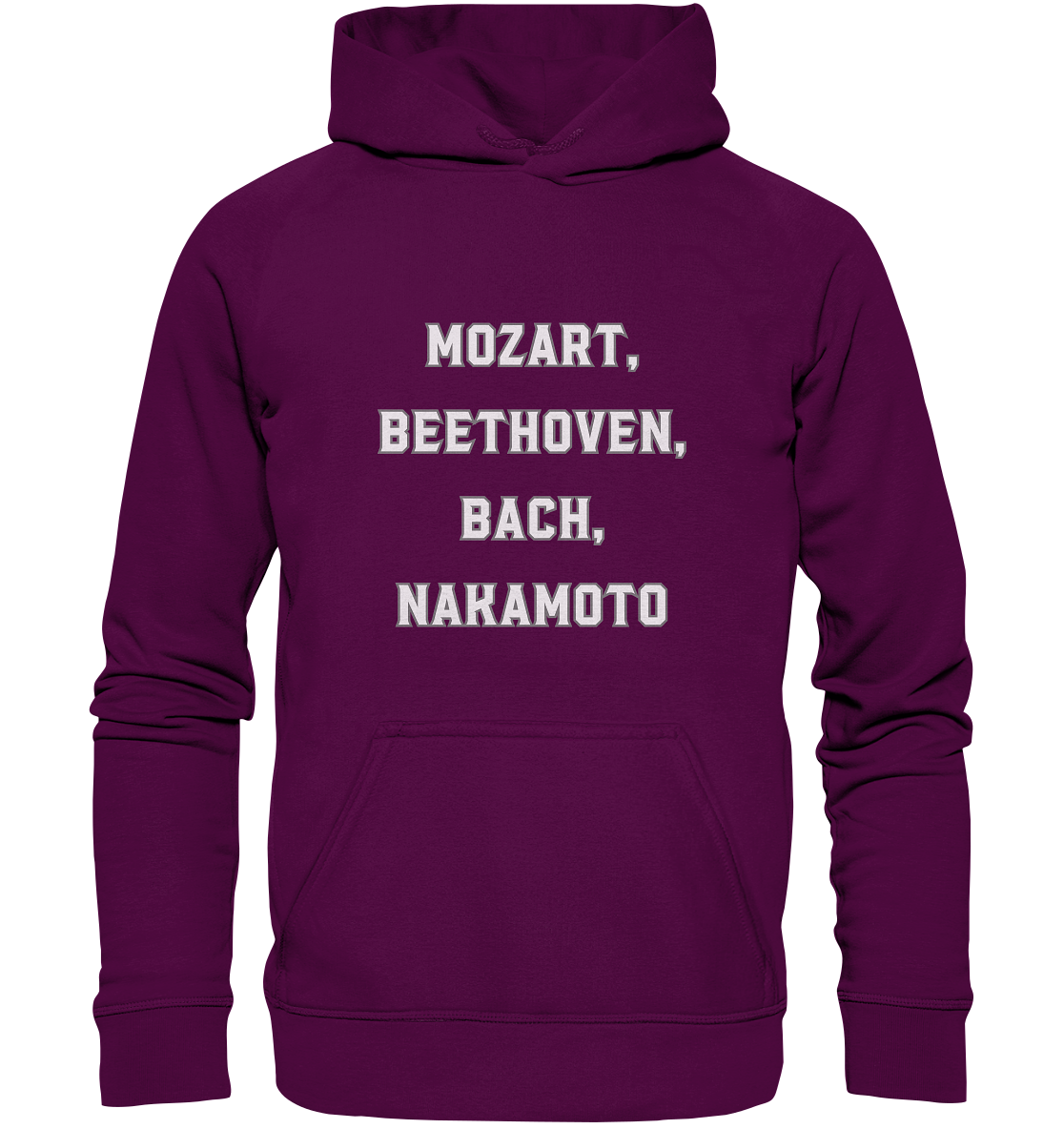 MOZART, BEETHOVEN, BACH, NAKAMOTO  - Basic Unisex Hoodie