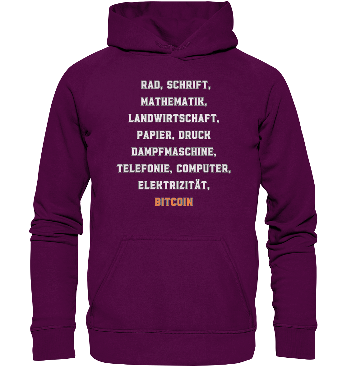 Erfindungen vom Rad bis zu BITCOIN - Basic Unisex Hoodie