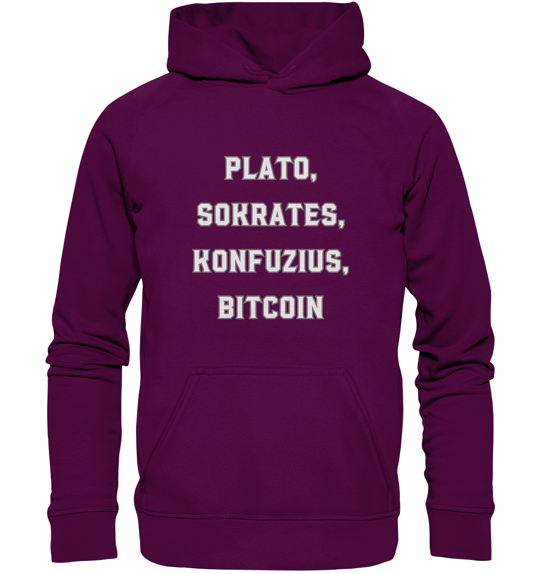 PLATO, SOKRATES, KONFUZIUS, BITCOIN  - Basic Unisex Hoodie