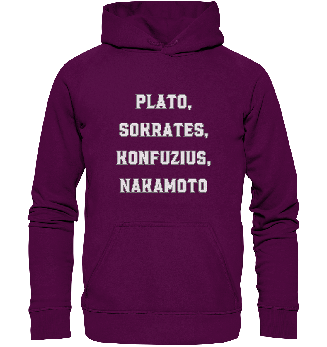 PLATO, SOKRATES, KONFUZIUS, NAKAMOTO  - Basic Unisex Hoodie