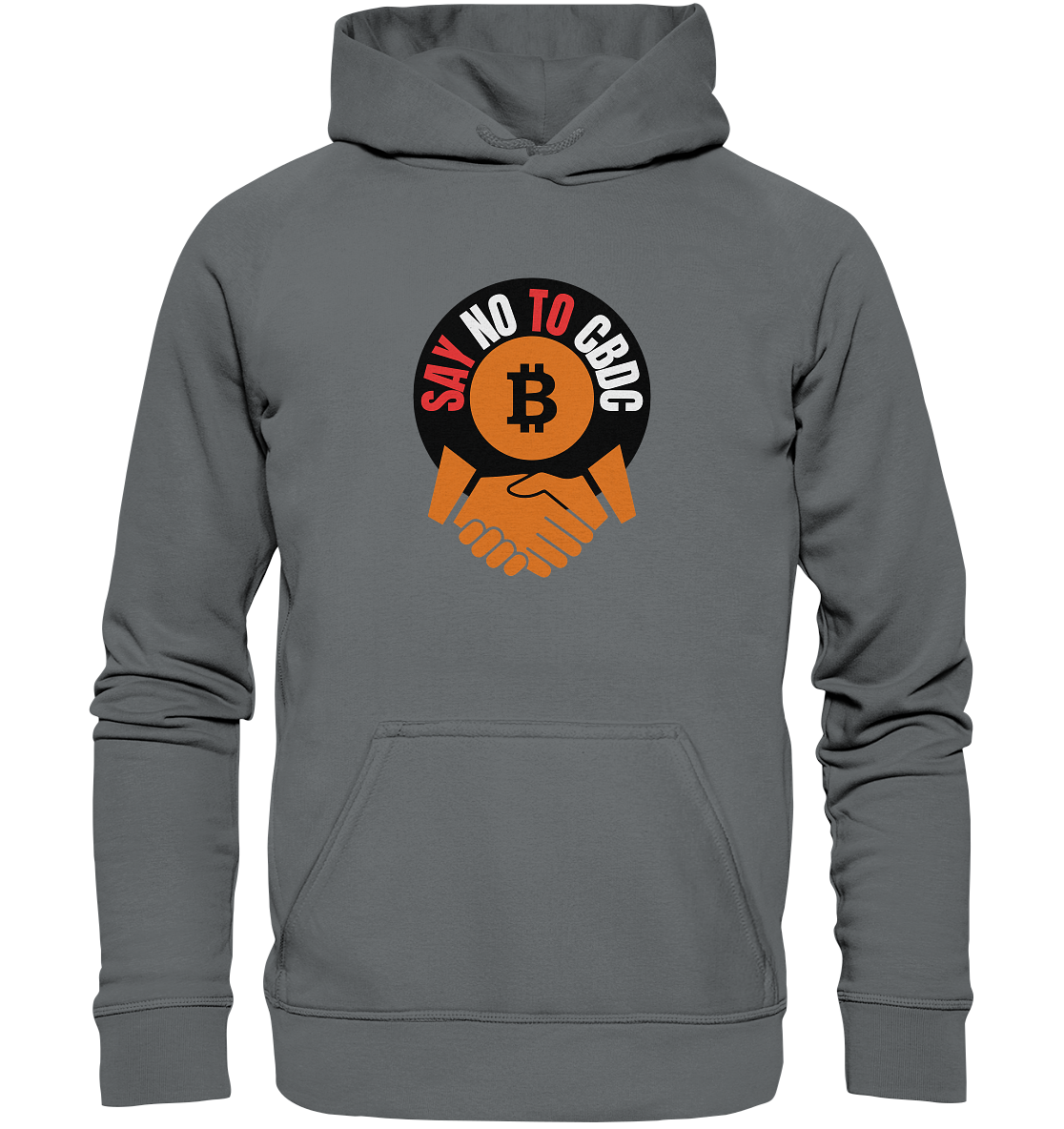 SAY NO TO CBDC - handshake (Ladies Collection 21% Rabatt bis zum Halving 2024)  - Basic Unisex Hoodie