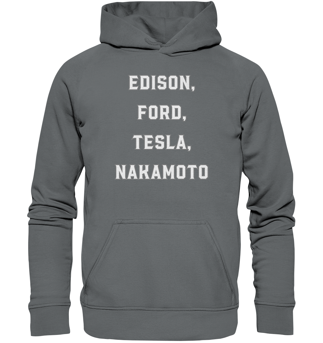 Erfinder: EDISON, FORD, TESLA, NAKAMOTO - Basic Unisex Hoodie