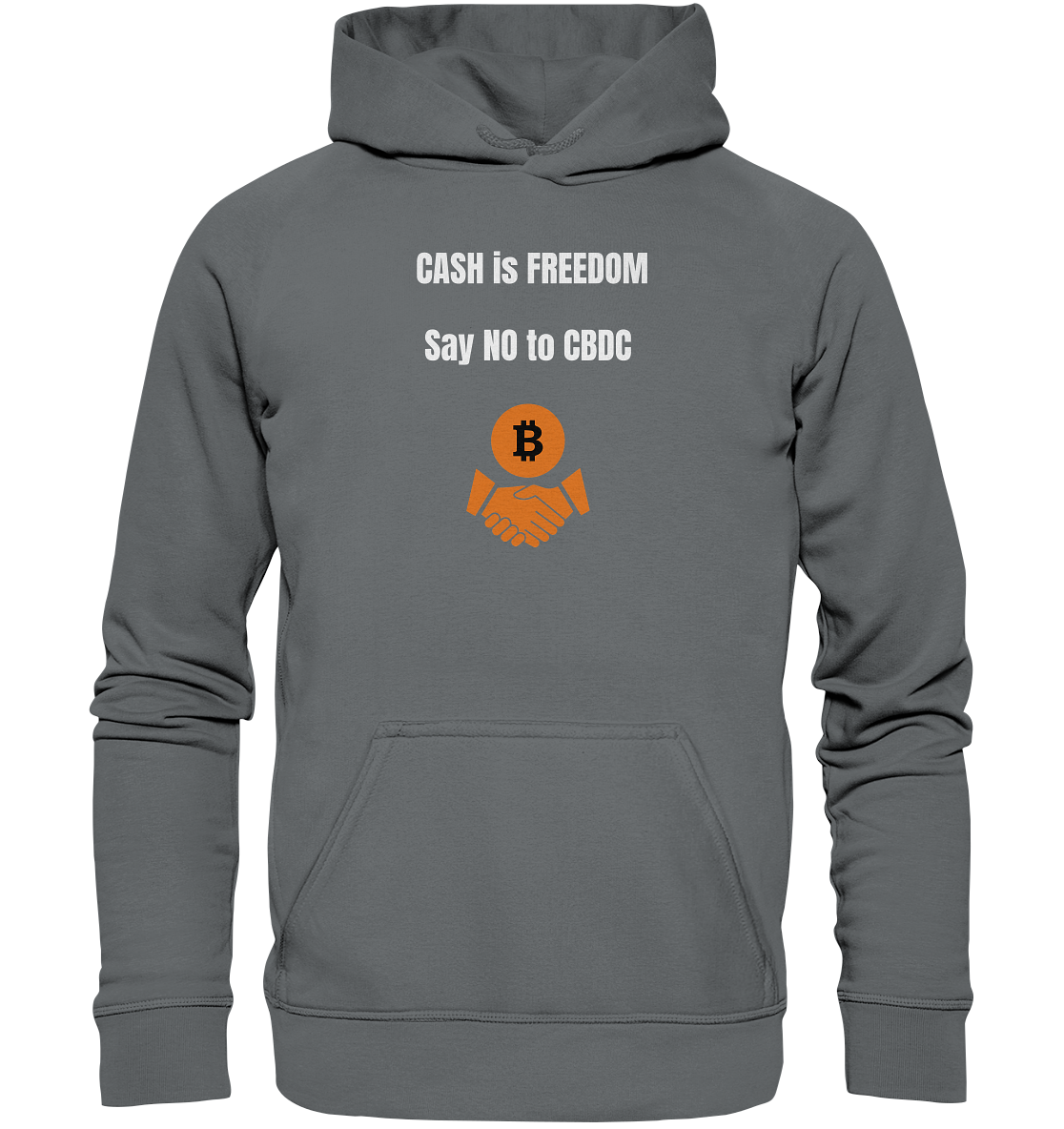 CASH is FREEDOM, Say NO to CBDC (Ladies Collection 21% Rabatt bis zum Halving 2024)  - Basic Unisex Hoodie