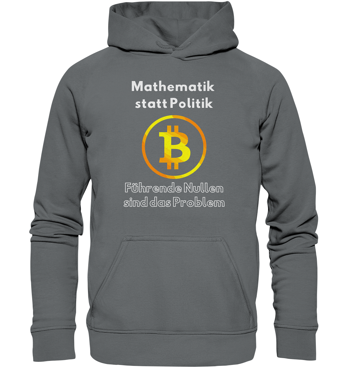 Mathematik statt Politik - führende Nullen sind (überall) das Problem ;-) Variante: unten offene Schrift - Basic Unisex Hoodie