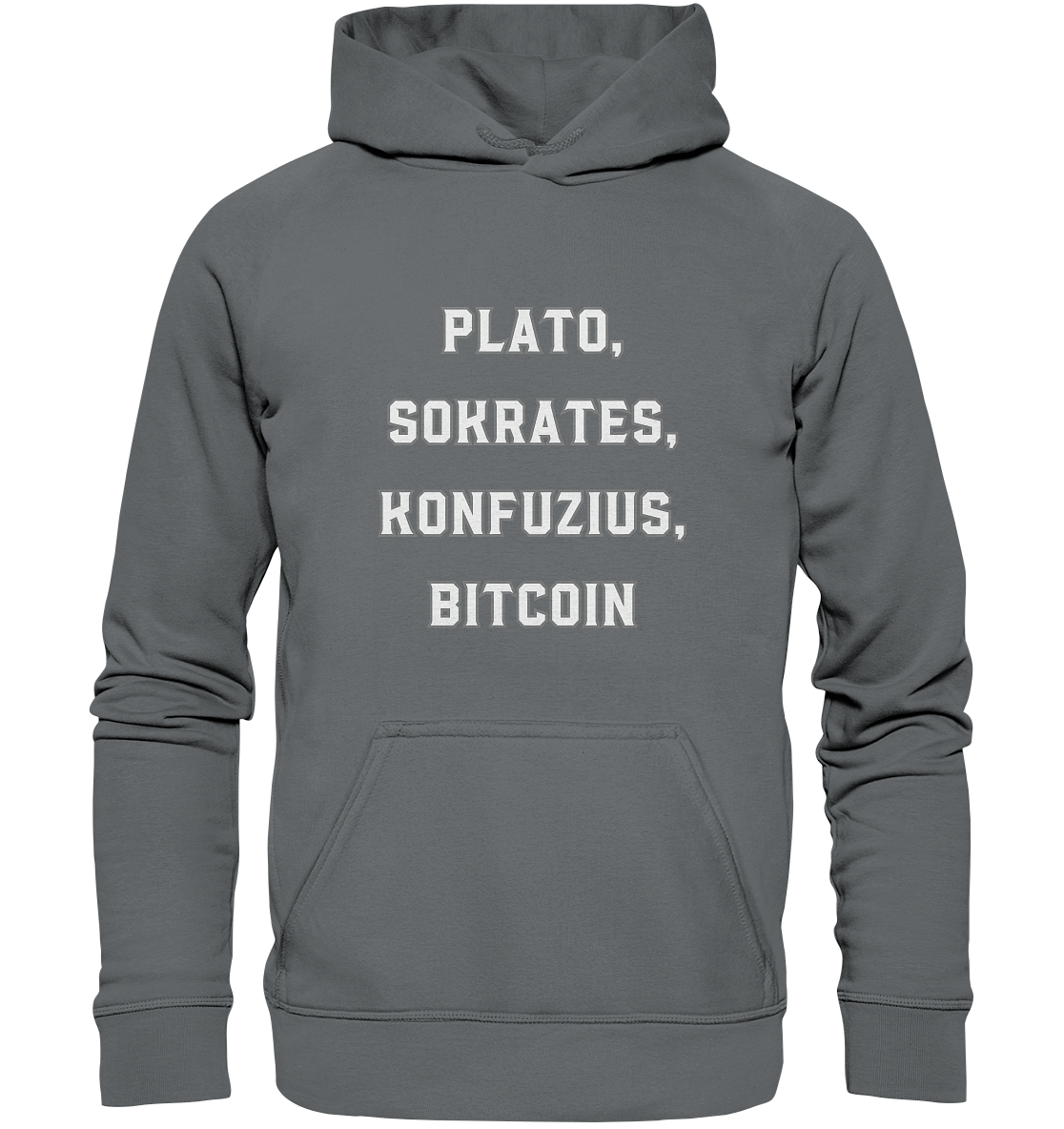 PLATO, SOKRATES, KONFUZIUS, BITCOIN  - Basic Unisex Hoodie