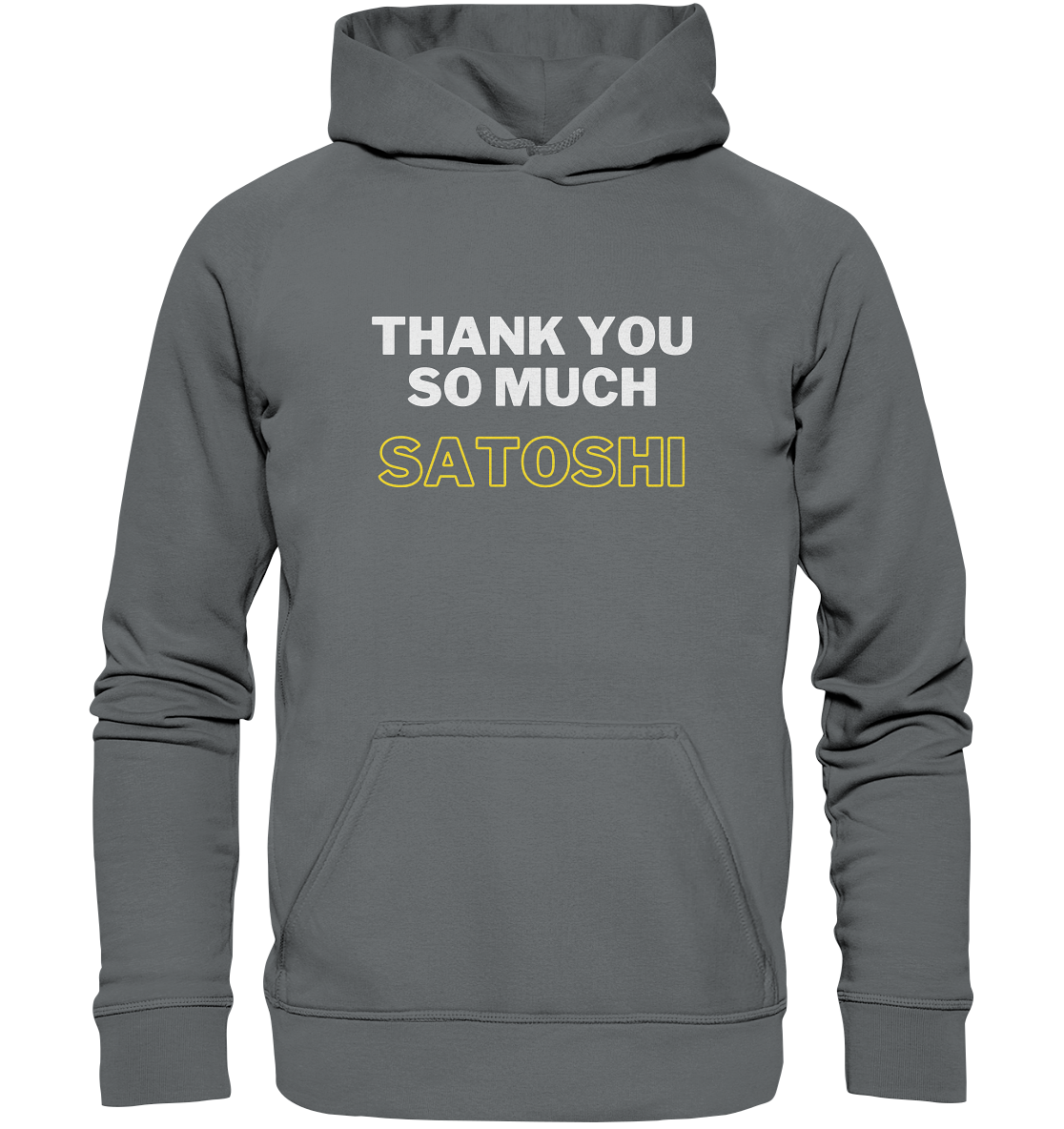 THANK YOU SO MUCH SATOSHI (weiss / gelb)  - Basic Unisex Hoodie