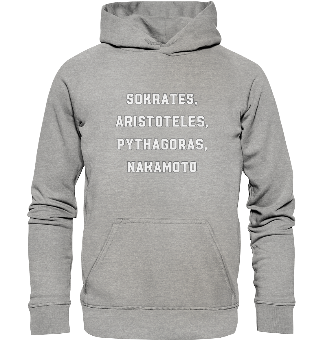 SOKRATES, ARISTOTELES, PHYTHAGORAS, NAKAMOTO  - Basic Unisex Hoodie