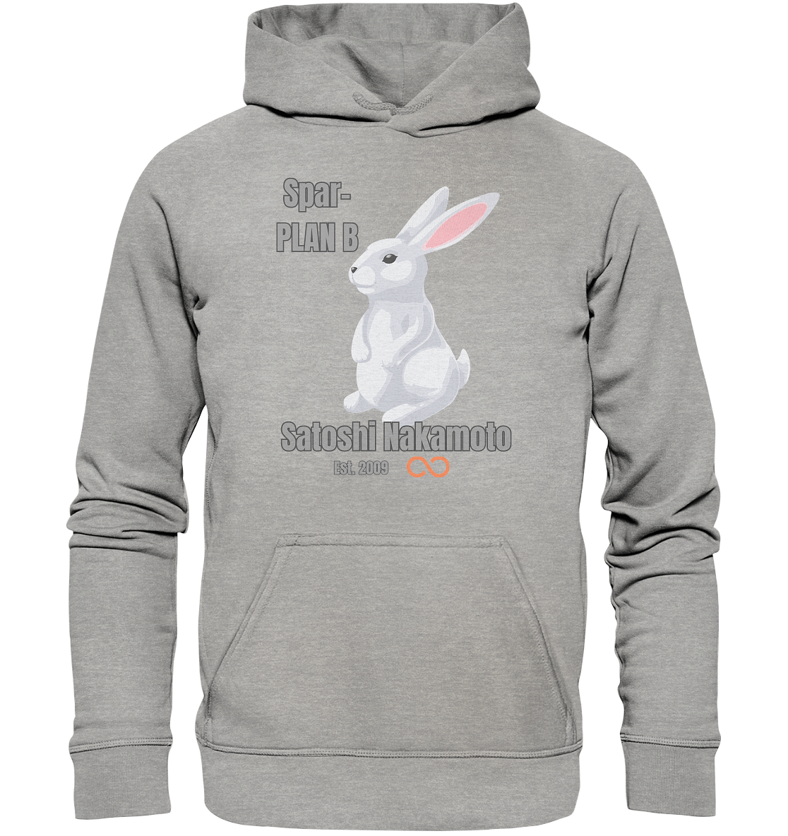Spar-PLAN B SATOSHI NAKAMOTO Est. 2009 (unendlich) - LADIES COLLECTION 21% automat. Rabatt bis zum Halving 2024  - Basic Unisex Hoodie