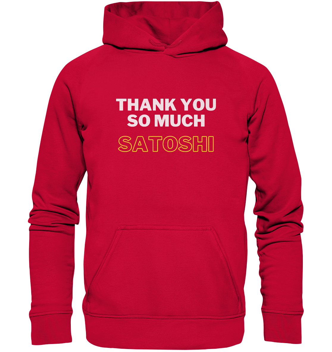 THANK YOU SO MUCH SATOSHI (weiss / gelb)  - Basic Unisex Hoodie
