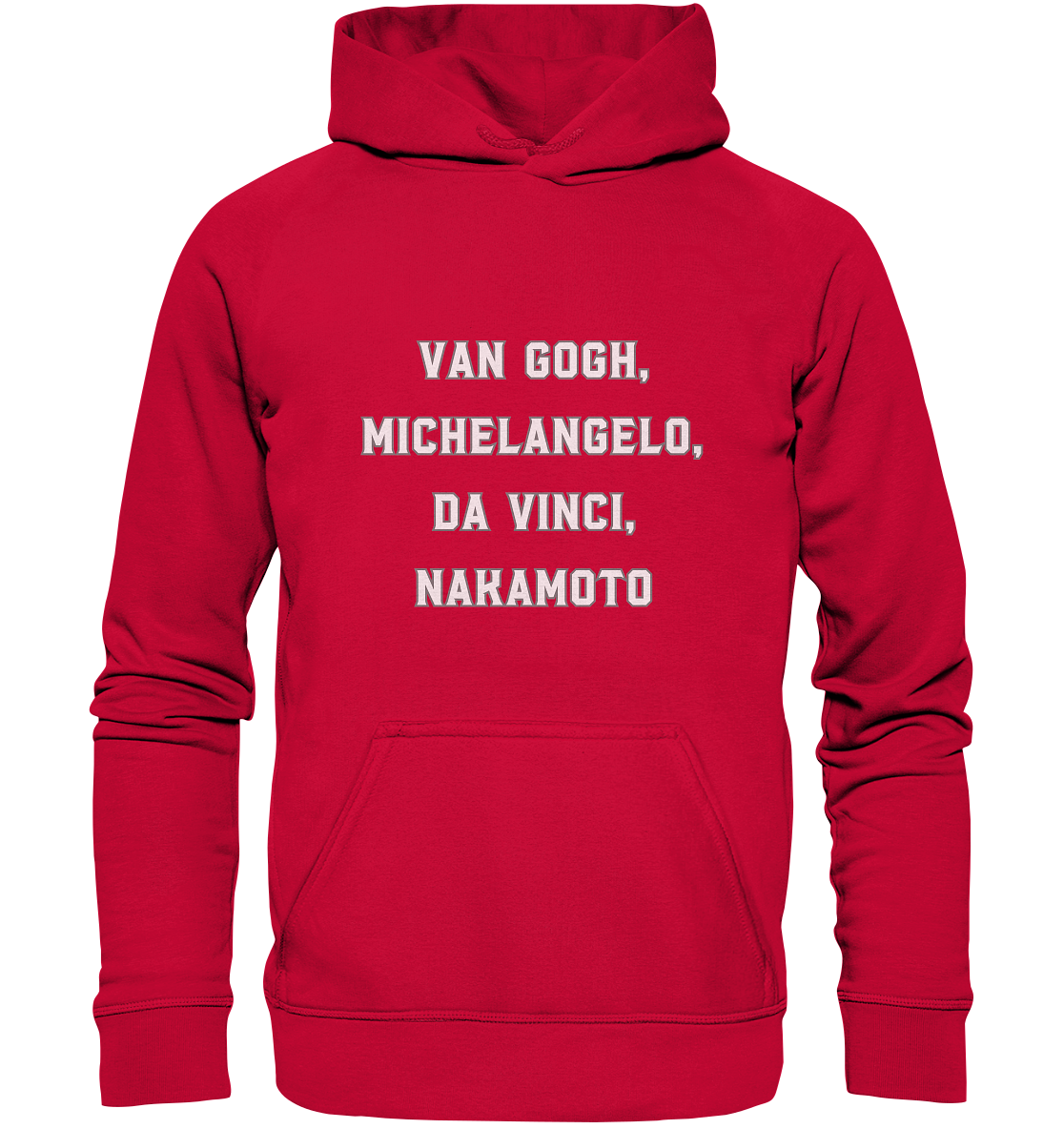 van Gogh, Michelangelo, da Vinci, Nakamoto - Basic Unisex Hoodie
