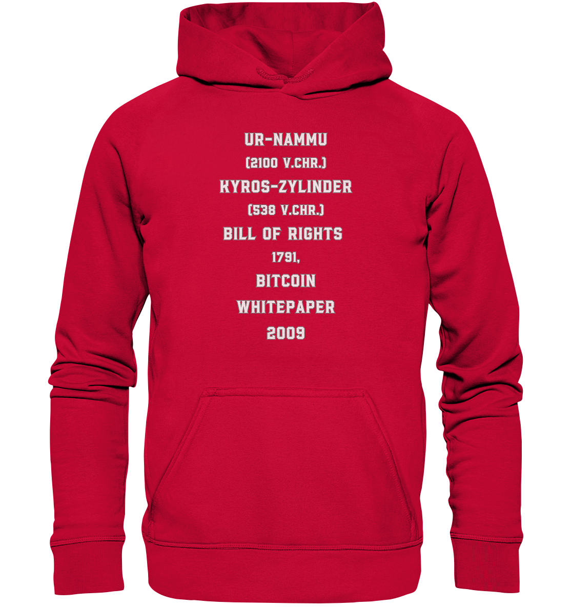 UR-NAMMU, KYROS-ZYLINDER, BILL OF RIGHTS, BITCOIN WHITEPAPER - Basic Unisex Hoodie