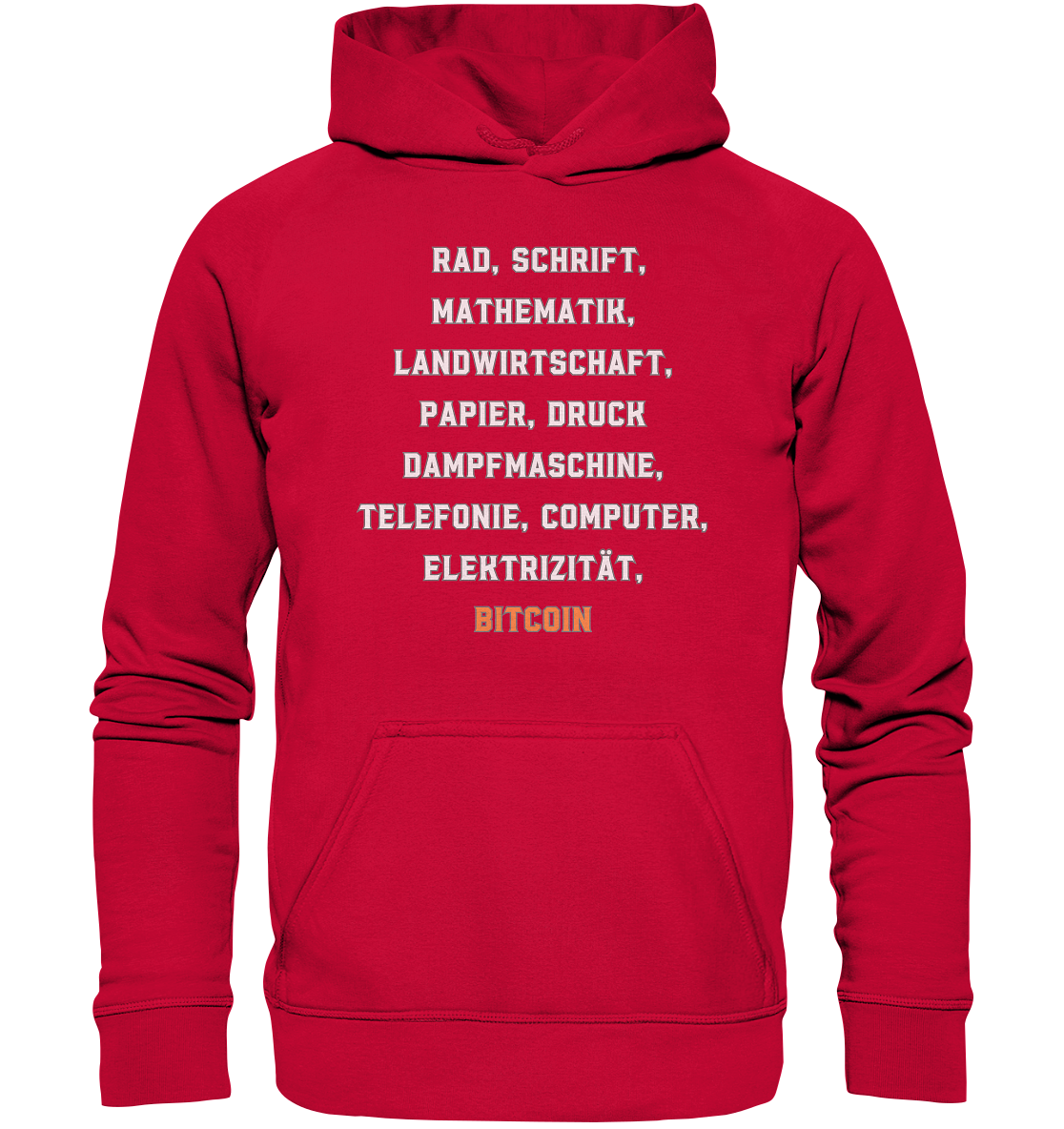 Erfindungen vom Rad bis zu BITCOIN - Basic Unisex Hoodie