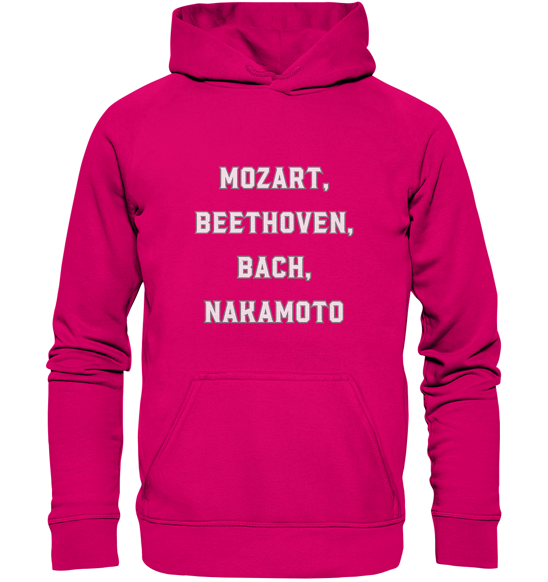 MOZART, BEETHOVEN, BACH, NAKAMOTO  - Basic Unisex Hoodie