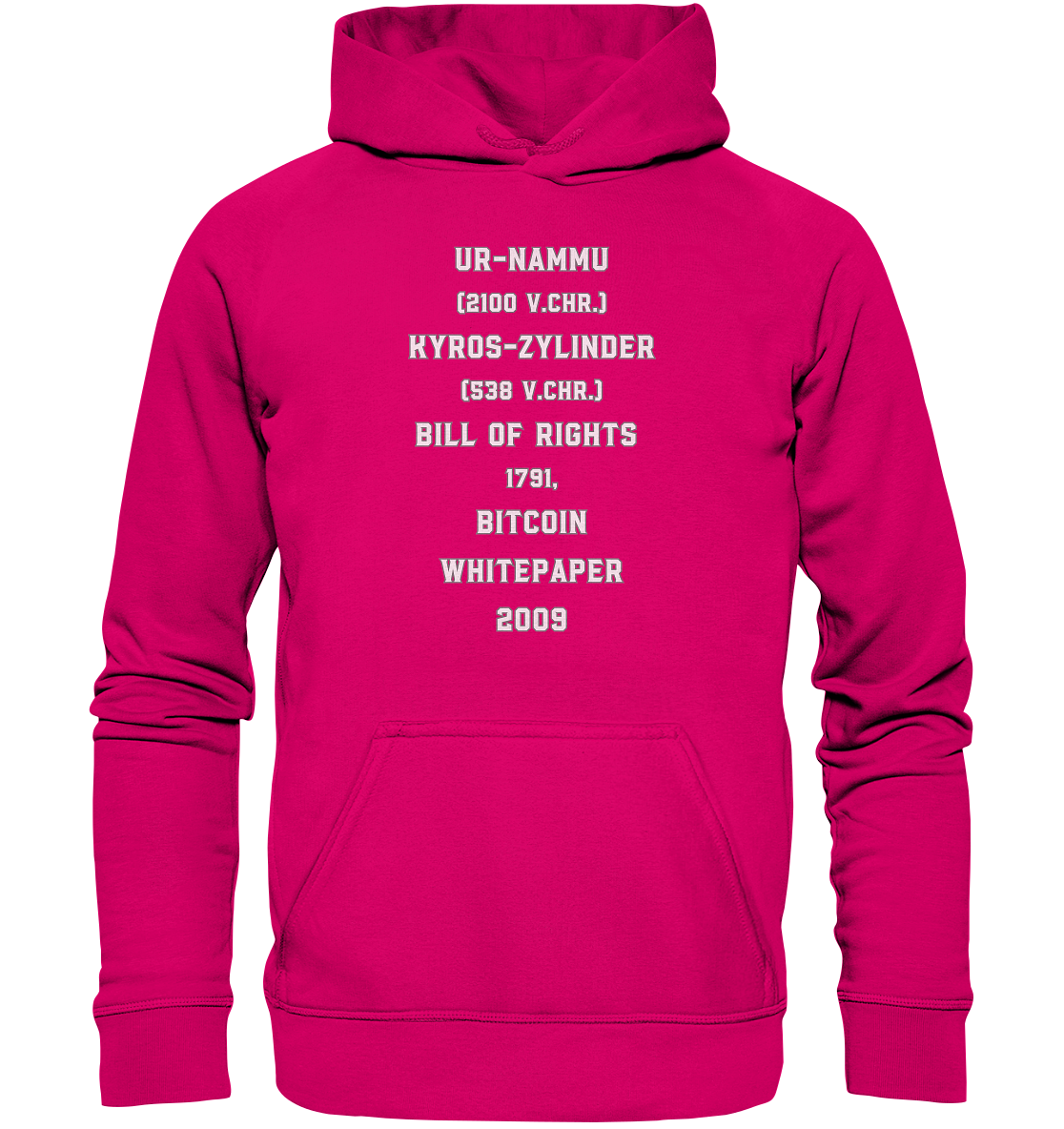 UR-NAMMU, KYROS-ZYLINDER, BILL OF RIGHTS, BITCOIN WHITEPAPER - Basic Unisex Hoodie
